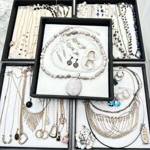 Sterling Silver Necklaced Lot 525 Grams Wear Scrap or Resell All Tested